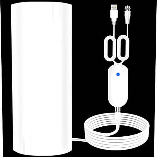 PGOFBUO 420+ Miles Range TV Antenna, Digital TV Antenna Indoor with Amplifier and Signal Booster, Portable HD Antenna for TV Indoor Outdoor for Smart TV and Old TVs - 36ft Coax Cable - Support 4K 1080p