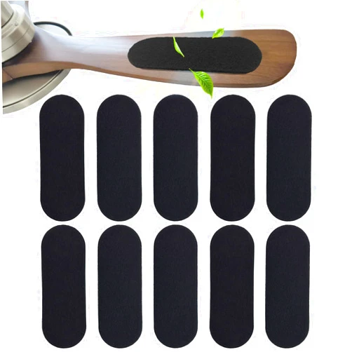 Blataer 10 Pack Ceiling Fan Filters for Blades, Activated Carbon Adhesive Air Filter Pads for Home & Office, Universal Fit for Most Fan Blades, Reduces Household Contaminants, Odors & Pet Dander (10)