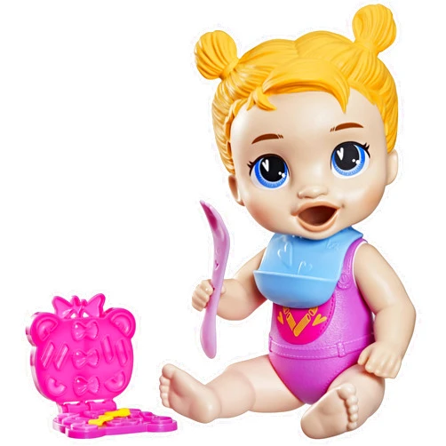 Baby Alive Dinnertime Creations, Blonde Hair Doll with Play Food Accessories, 11 inches, Toys for 3+ Year Old Girls and Boys