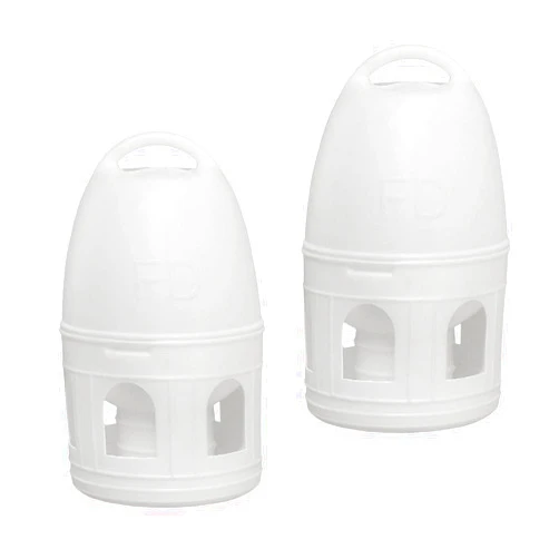 EHJRE 2X Bird Water Drinker Chicken Dove Quail Parrot Parakeet Pigeon Water Dispenser Feeder with Handle Large Capacity Water Pot Container