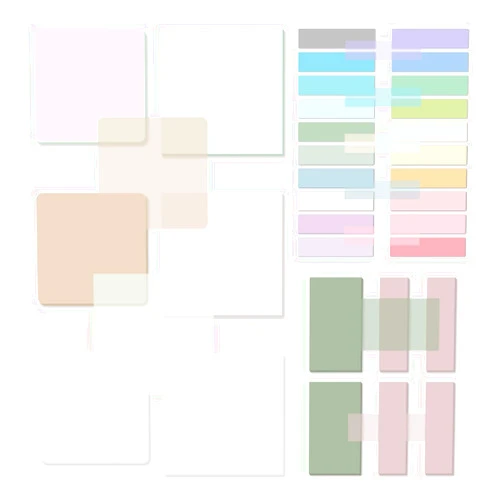 Temiary 1000 Sheets Transparent Arc-angle Sticky Notes 3 x 3 inch, Clear Sticky Note Waterproof See Through Memo Pad, Translucent Writable Index Book Tabs for Annotating Supplies Office & School