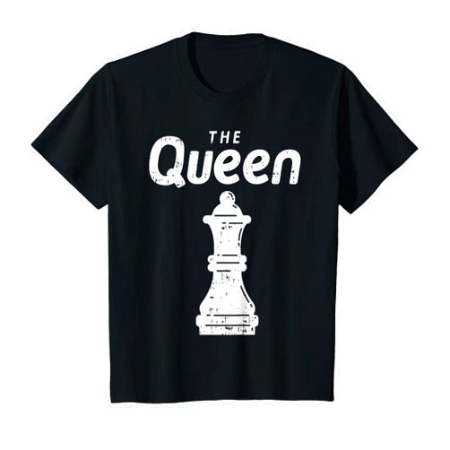 Funny Halloween Shirts Lazy Costume Party Kids Chess Piece The Queen Shirt Halloween Group Matching Costume T-Shirt