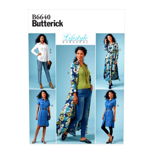 Butterick B6640E5 Easy to Sew Women's Petite Top, Pants, and Dress Sewing Patterns Sizes 14-22