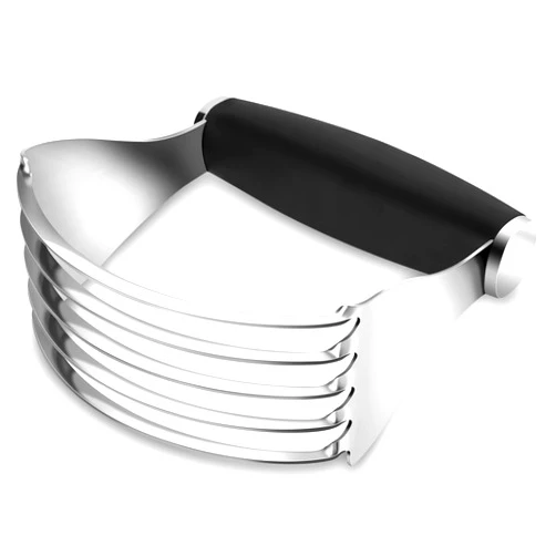 Rainspire Pastry Cutter For Baking, Heavy Duty Pastry Blender Stainless Steel, Thick Sharp Blades Dough Blender, Dough Cutter Butter Cutter Pastry for Easy Mixing, Dishwasher Safe, Black