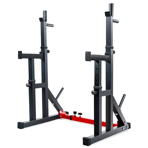 VANSWE Squat Rack for Home Gym, Weight Lifting Bench Press Rack, 550LBS Capacity Fitness Adjustable Barbell Rack (Black/Red Premium)