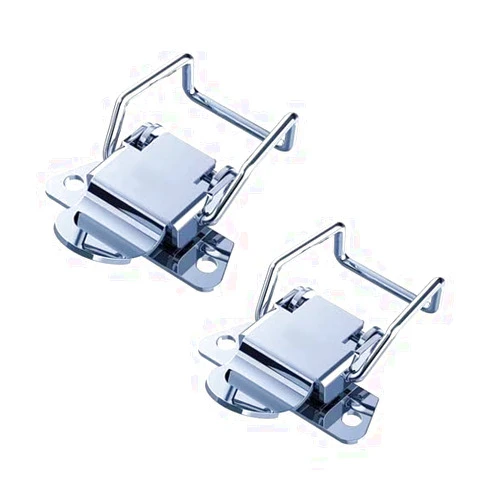IHZVMUCXJG Toggle Clamps，Toggle Catch Latch Hasp， Toggle Clamp Latches,Hasp Locks,2pcs Chrome Toggle Latch for Chest Box Case Suitcase Tool Clasp Cabinet Fitting Lock Belt Hasp Buckle Hardware Clip