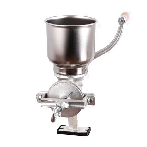Chef'sCorner High Hopper Grain Mill Cast Iron Grain Grinder Manual Coffee Grinder Heavy Duty Food Mill with Shild and Clamp for Nuts Flour Corn and Wheat (Paint Coated)