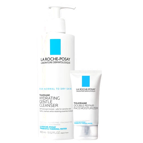 La Roche-Posay Toleriane Hydrating Gentle Face Cleanser | Hydrating Facial Cleanser With Niacinamide + Ceramides | Daily Face Wash For Dry Skin To Normal Skin | Sensitive Skin Tested | Fragrance Free