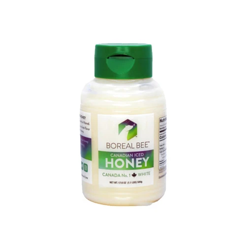 BOREAL BEE Canadian ICED Honey 17.6oz Squeeze Bottle