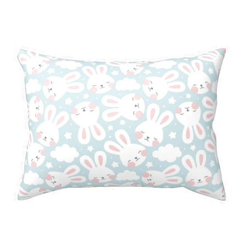 GVYGVY Rabbit and Star Pillow Cases Standard Size, Soft Pillow Covers with Envelope Closure, Pillowcases Standard 20x26 Inches for Home Spa Hotel Bedroom Decor