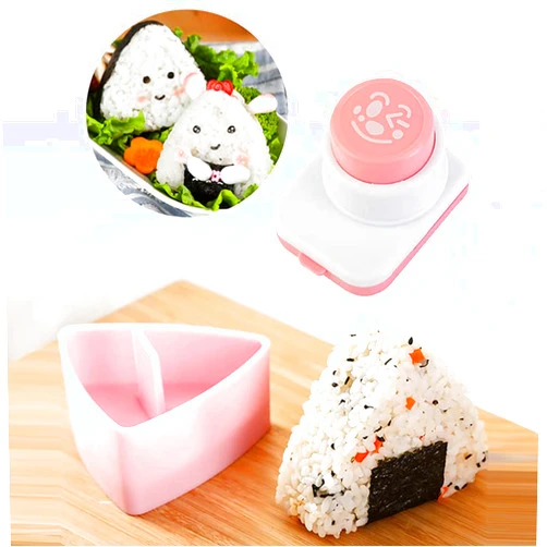 Liuranqiso 1set Bento Decoration Rice Ball Molds Seaweed Cutter Cartoon Kitchen Gadgets Embossing Device DIY Making Sushi Maker Mould