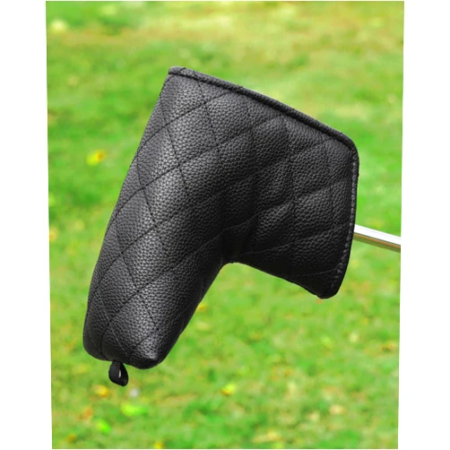 Big Teeth Golf Putter Cover Diamond Shape Lychee Pattern Magnetic Mallet Putter Cover Compatible with Scotty Cameron Taylormade Odyssey Pure White and Black for The Tastefully Discreet