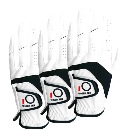 Amy Sport Golf Gloves Men Right Handed Golfer Left Hand 3 Pack Leather All Weather Grip Soft Breathable Flexible for Mens