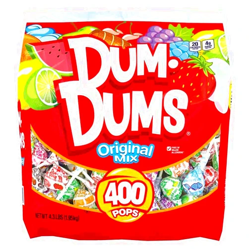 Dum Dums Original Mix 400 ct. Bag - All-Time Classic Flavors - Individually Wrapped Lollipops for Any Occasion!