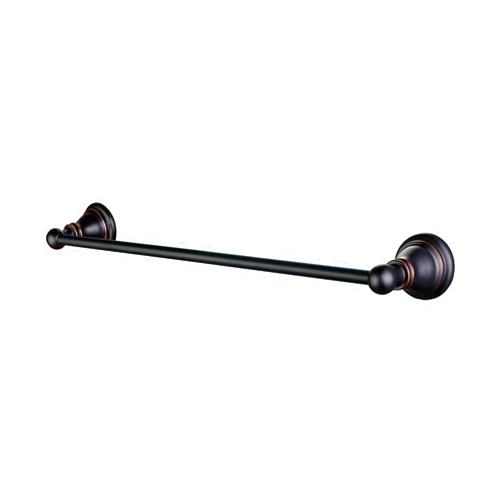 Derengge F-0806-ORB 18 Inch Single Bars Towel Rack Rod Bath Towel Bar Classic Wall Mounted Bathroom Towel Holder,Oil Rubbed Bronze Finished