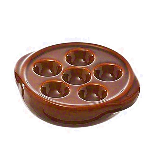 Browne Foodservice 6-Hole Escargot Plate