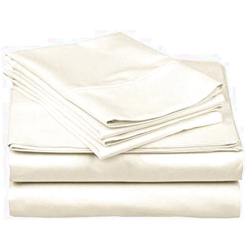 DreamLinen King Sheets, Ivory 100% Cotton 4-Piece Bed Sheet Set Cotton 400 TC Comes with 15 inches deep Pocket Fitted Sheet Ultra Soft, Premium Quality Luxury Cotton Sheets ONLY! On Amazon