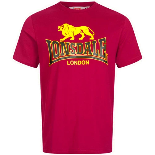 Lonsdale Men´s Regular Fit Oxblood Classic Logo T-Shirt 100% Cotton