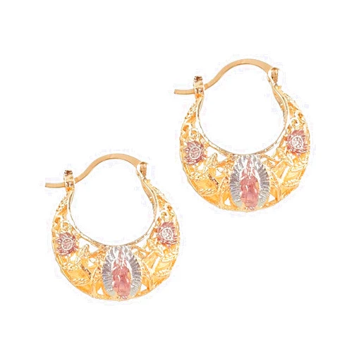 EVKILKJS Vintage Virgen De Guadalupe Earrings Virgin Mary Guadalupe Earrings for Women Gold Virgin Mary Flower Basket Earrings Religious Themed Gifts for Daily Wear Church Gatherings