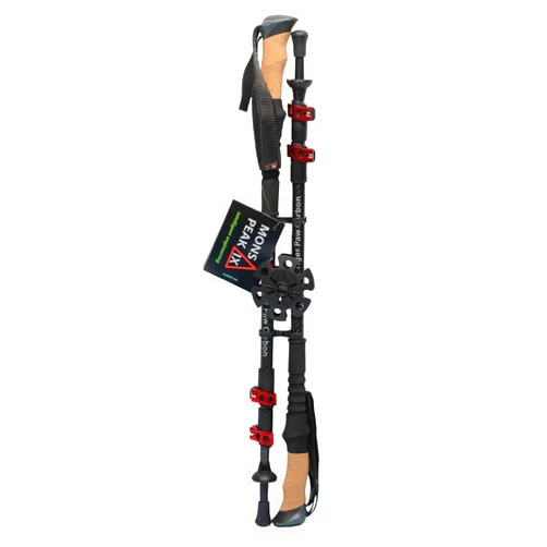 Mons Peak IX Tiger Paw Carbon Fiber Trekking Poles for Hiking Trekking Walking Snowshoeing - Cork Grip Ultralight Collapsible Adjustable