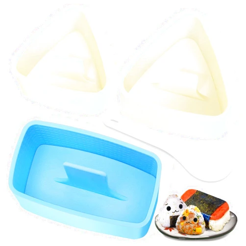 TAORISH Onigiri Mold, 3 Pack Musubi Press Maker Triangle Rice Ball Mold Sushi Maker for Kid Lunch Bento and Home DIY, Non-stick