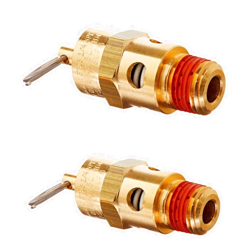 MTQY 2PCS 1/4 Inch NPT 175 PSI Air Compressor Pressure Relief Safety Valve Brass Automatic Air Vent Valve NPT Threaded Air Compressor Part for Air Compressor Air and Water Discharge