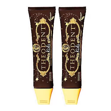 Theodent Kids Toothpaste: Whitening Chocolate Chip, Safe if Swallowed Fluoride Free Toothpaste, 3.4oz. (2 Pack)