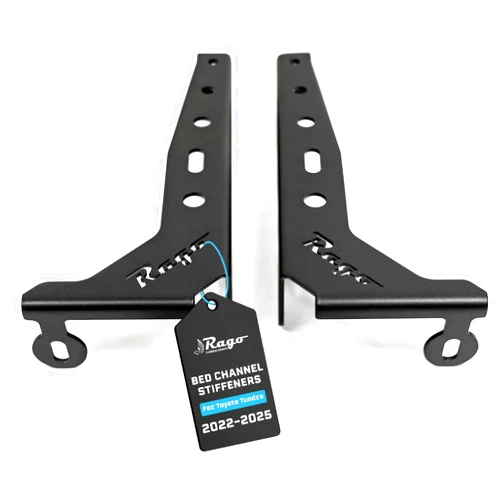 Rago Fabrication Bed Channel Support Kit Compatible with 2022-2026 Toyota Tundra, Structural Reinforcement for Truck Bed, 3/8-Inch Steel Braces