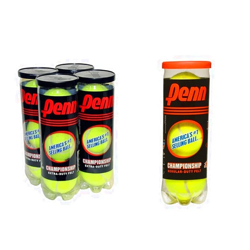 Penn Championship Tennis Balls - Extra Duty 3 Balls (Pack of 4) & Regular Duty 3 Balls (1 Can)