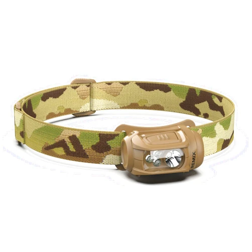 Princeton Tec Remix LED Headlamp (450 Lumens, Multicam w/Red LEDs) (RMX300-RD-MC)
