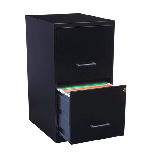 Lorell 14341 18 Deep 2-Drawer File Cabinet, Black