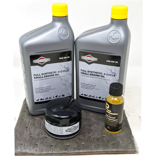 Briggs & Stratton 5W-30 (2 Quarts) Full Synthetic Engine Oil Change Kit with 492932s Filter and Fuel Treatment
