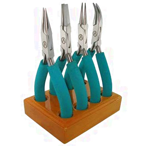 Tds Online Baby Wubber Complete Plier Set 5 Piece Set With Wood Rack
