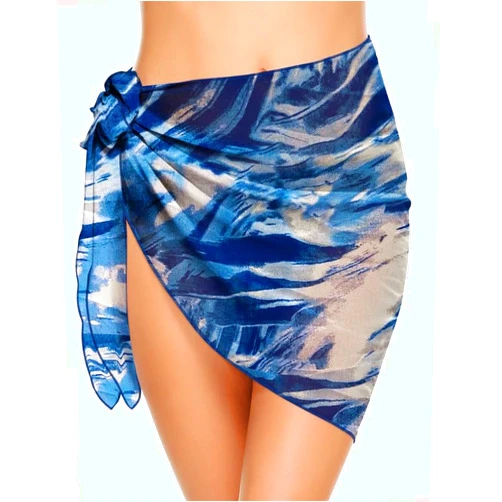Ekouaer Women's Short Sarongs Chiffon Cover Ups Sheer Bikini Wraps for Swimwear S-3XL