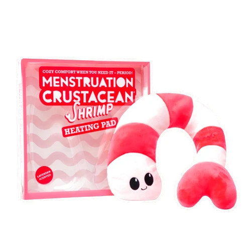 WHAT DO YOU MEME? Menstruation Crustacean Shrimp: Lavender-Scented Microwaveable Heating Pad