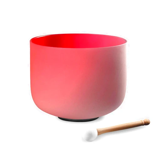 Kresec Red 12 Inch Crystal Singing Bowl C Note Root Chakra with O-ring and Mallet for Meditation, Yoga, Spiritual and Body Healing and Energy Cleansing