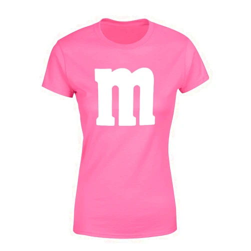 Veracco Letter M Halloween Costumes T-Shirt | Funny Cool Graphic tee idea | for Women