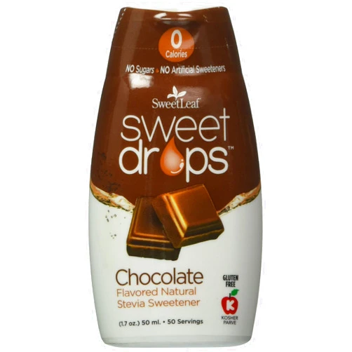 SweetLeaf Sweet Drops - Flavored Stevia Liquid Sweetener, Stevia Extract, Zero Calories, Gluten Free, Keto Friendly, Non GMO, Natural Flavors, Sugar Alternative - Chocolate, 1.7 Fl Oz (Pack of 1)
