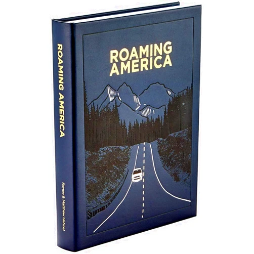 Graphic Image Roaming America: Exploring All the US National Parks - Handbound in Navy Bonded Leather (304 Pages - 8.4 x 11)