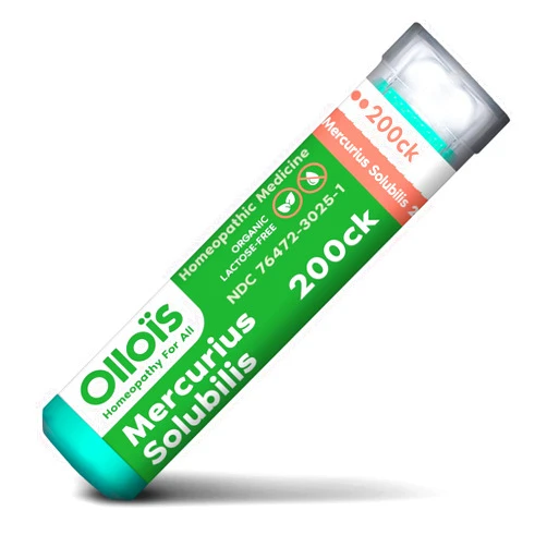 OLLOÏS OLLOIS Mercurius Solubilis 200ck, Organic, Lactose-Free, Vegan, Homeopathic Medicine, 80 Pellets (Pack of 1)