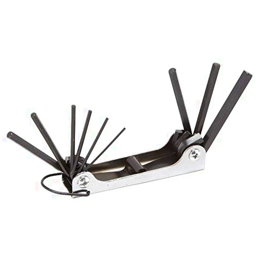 Edward Tools Folding Hex Key Set - Metric 9 Piece Folding Allen Wrench Set - High torque steel with black finish - MM 1.5, 2, 2.5, 3, 4, 5, 5.5, 6 and 8