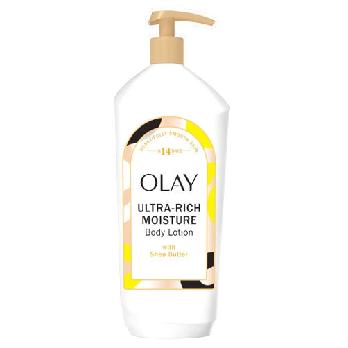 Olay Ultra Rich Moisture Hydrating Body Lotion for Women, Absorbs Instantly, Formulated with Vitamin B3 Complex, Shea Butter Scent, 18 fl oz