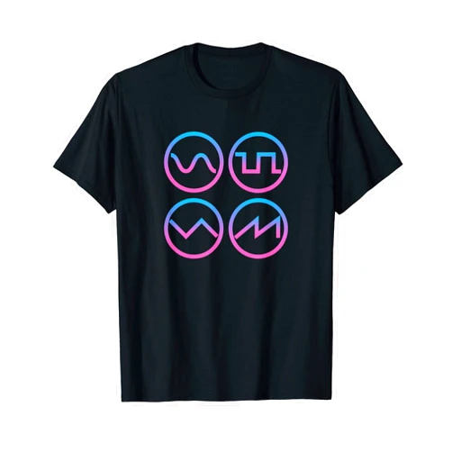 Synthwave Fans Shirts and Apparel Synth Waveform Shirt Modular Synthesizer Nerds Audiophiles