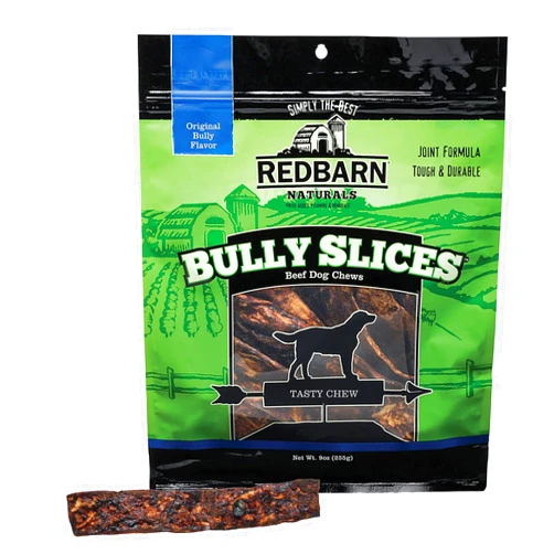 Redbarn Pet Products Redbarn Bully Slices for Dogs | Highly Palatable, Long-Lasting Natural Dental Treats with Functional Ingredients, 9 oz. (Pack of 3) - Original Bully
