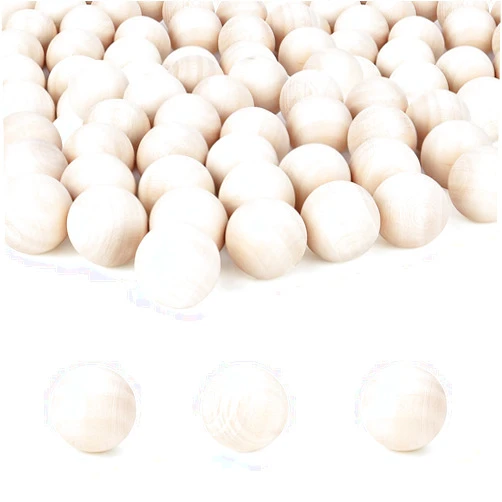 Tenalleys Unfinished Natural Wood Balls Wooden Spheres, Hardwood Balls Wooden Round Balls for DIY Craft Projects Jewelry Making Arts Design (50 Pcs, 25mm)