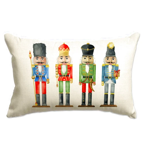 JXZYGMD Christmas Pillow Covers 12x20,Nutcracker Merry Christmas Party Throw Pillow Cover Decorations Pillow Covers Holiday Party Pillows Decorative for Sofa Winter Home Decor