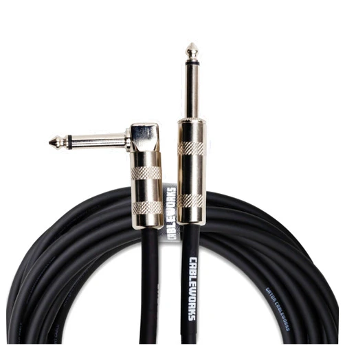Gator Cableworks By Gator Cases Backline Series Standard 20 Foot Straight to Right Angle instrument Cable; (GCWB-INS-20RA)
