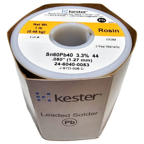 Kester 24-6040-0053 Solder Roll, 66 Core Size, 0.050