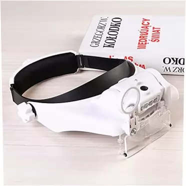 WuyueSun Headband Magnifier Eyewear Lamp LED Illuminated Loupe Magnifier Magnifying Glasses 1.5X 2X 5X Lens Magnifying Glass Read Repai