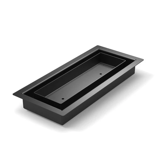 TRM Metal 3X10-Classic, Integrated Flush Floor-Matching Heavy-Duty Metal Vent Register, Black, Made in Canada